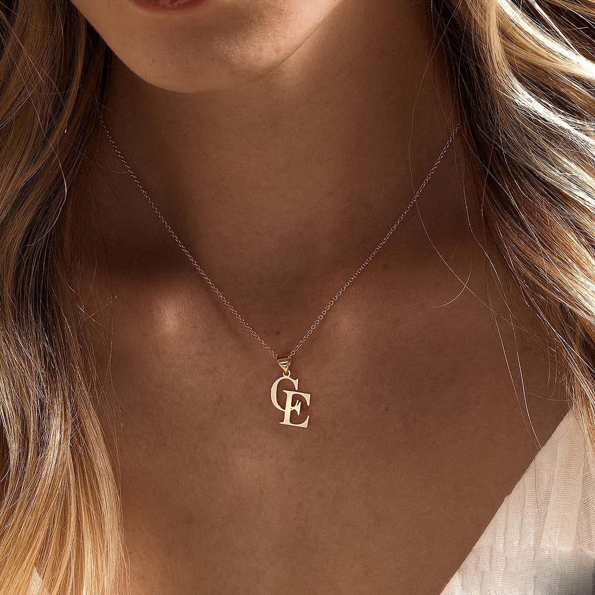 Personalized Double Letter Necklace, Exquisite Gift for Couples